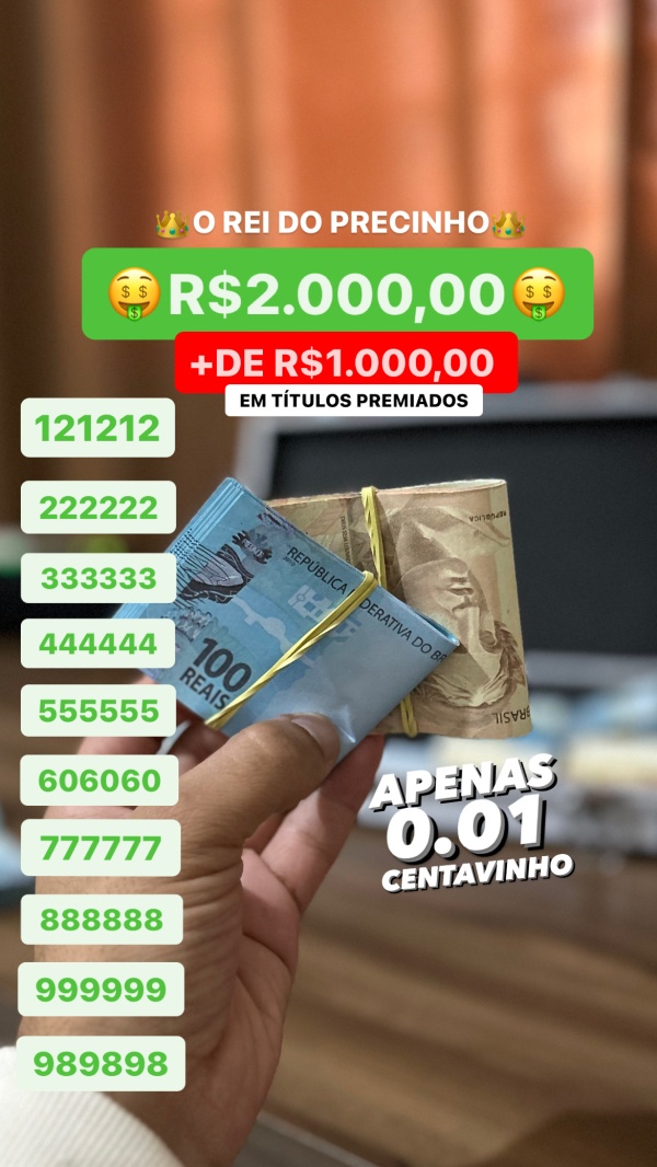 R$2.000,00 NA CONTA !POR 1 CENTAVIHO